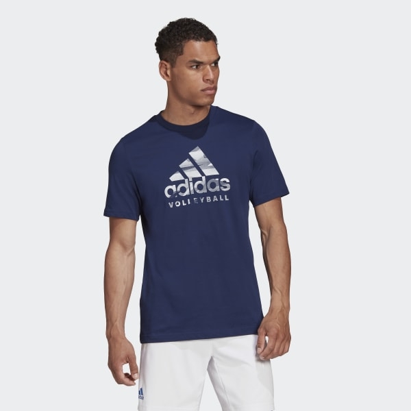 secretamente Dinkarville Alargar Adidas Men Volleyball Graphic Logo T-shirt - Sports Direct